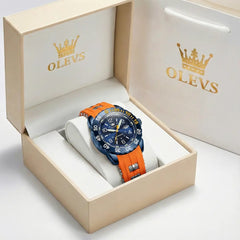 OLEVS "The Mariner" Sport Quartz Watch | Rotating Bezel & Silicone Strap