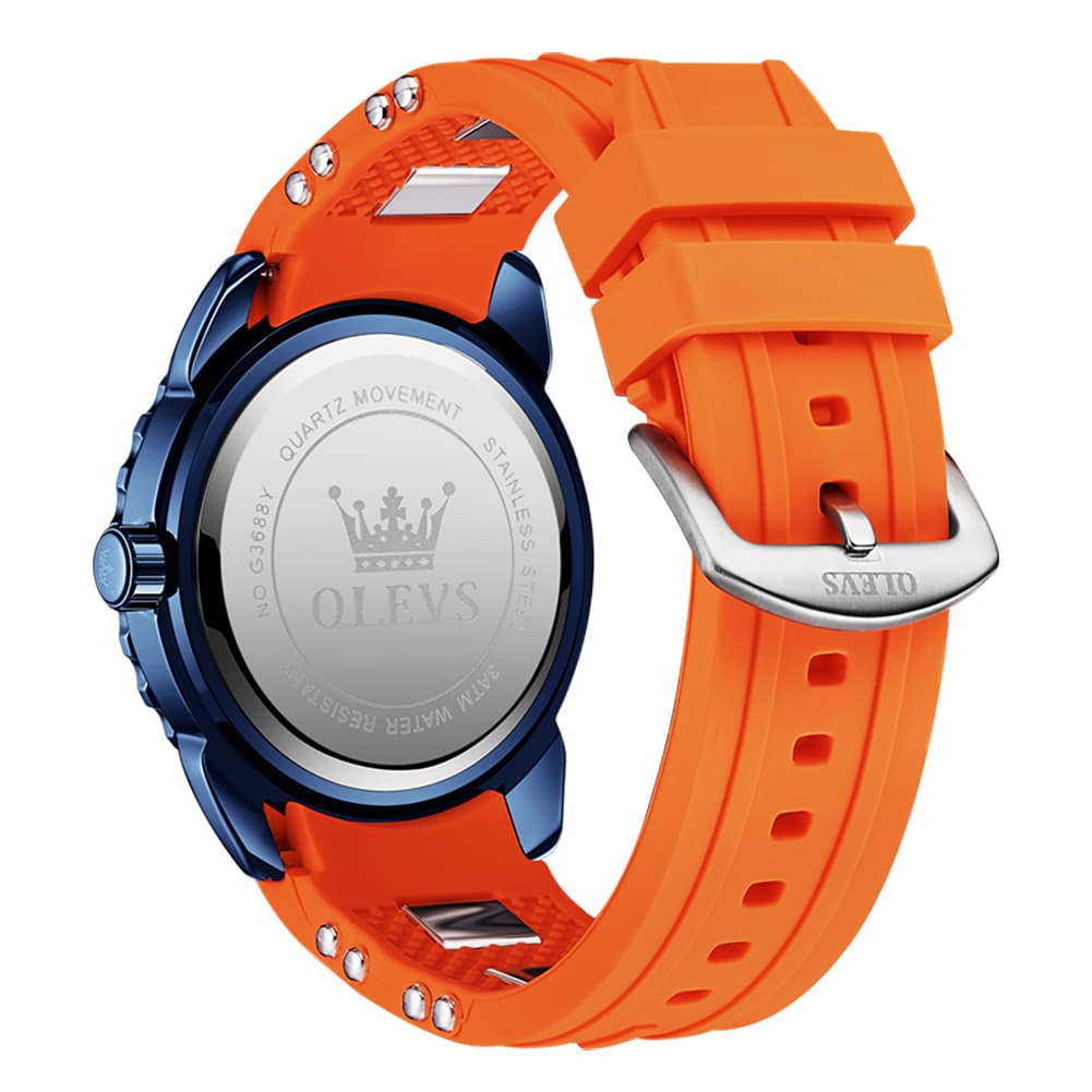 OLEVS "The Mariner" Sport Quartz Watch | Rotating Bezel & Silicone Strap