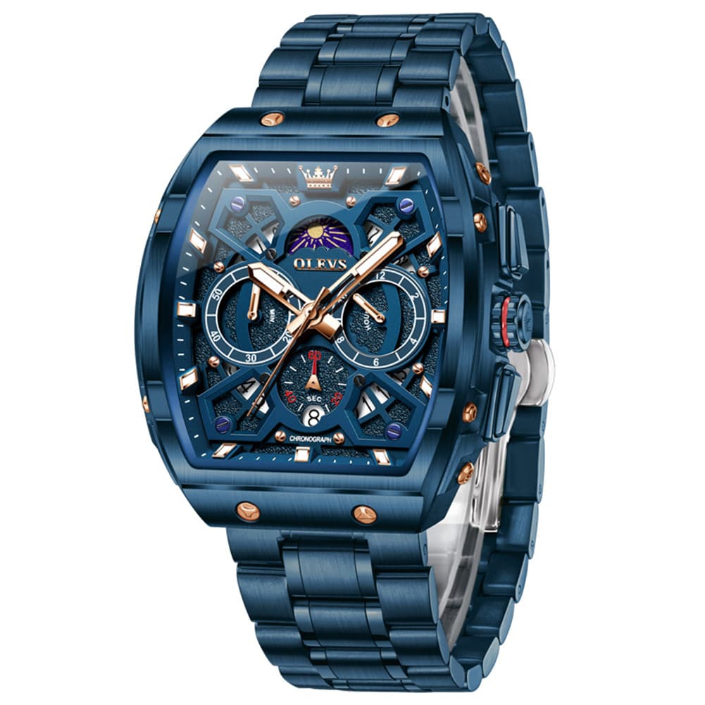 OLEVS The Maverick Tonneau Chronograph Watch