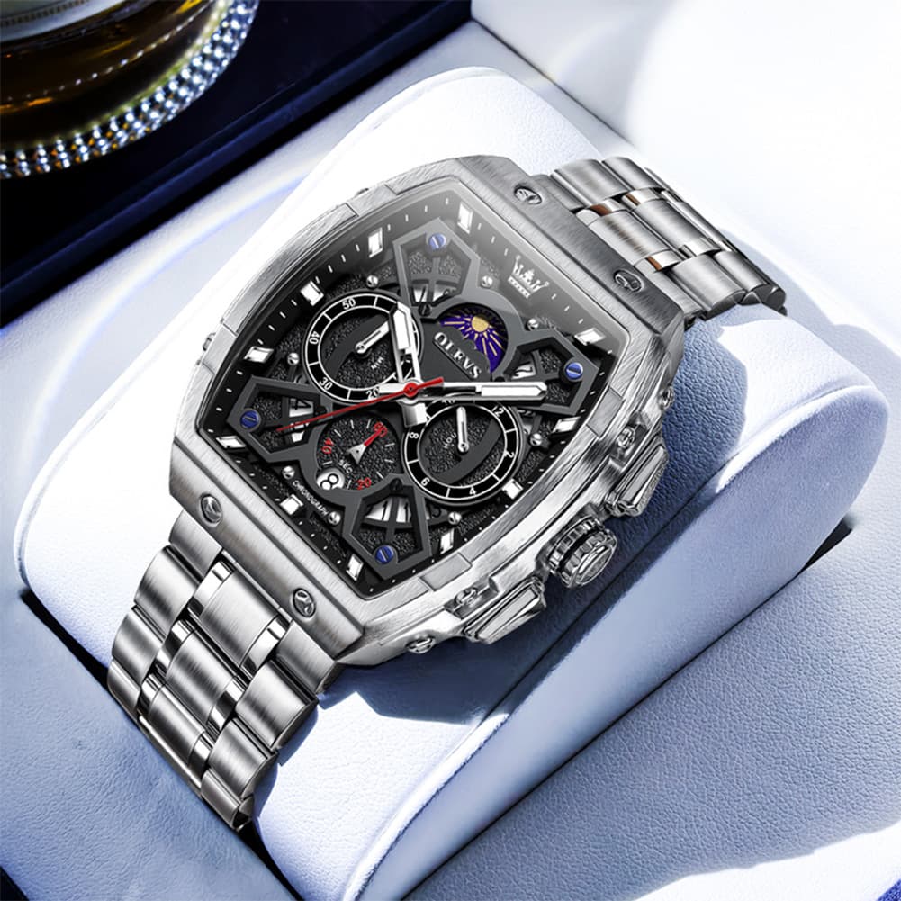 OLEVS The Maverick Tonneau Chronograph Watch