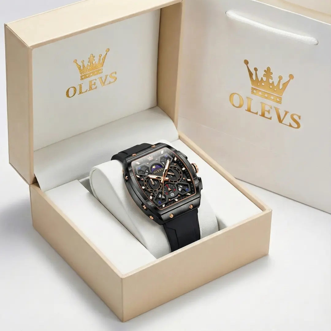 OLEVS The Maverick Tonneau Chronograph Watch