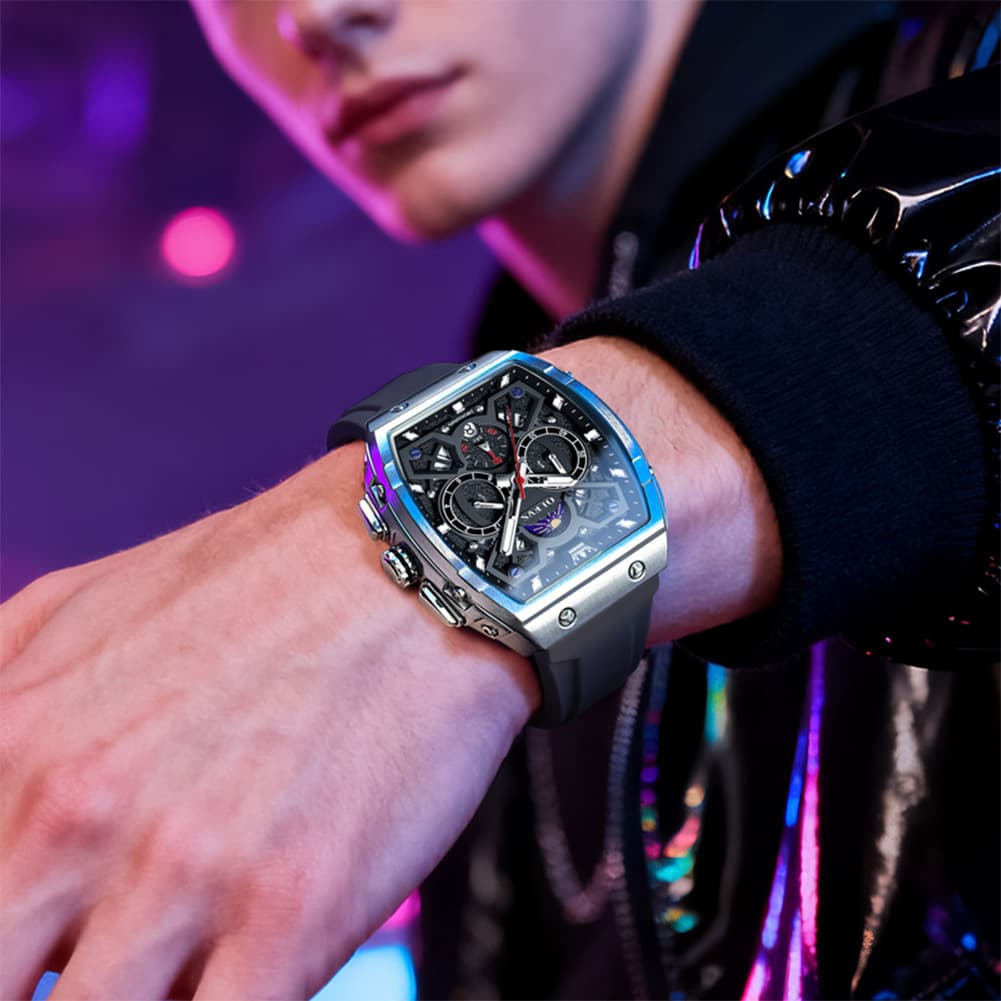 OLEVS The Maverick Tonneau Chronograph Watch