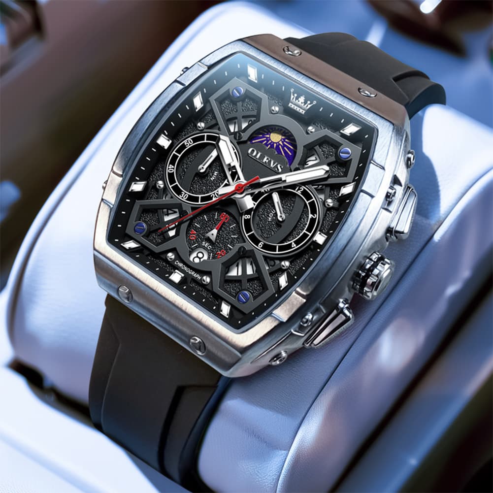 OLEVS The Maverick Tonneau Chronograph Watch