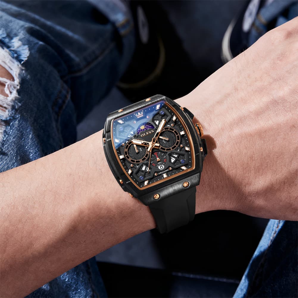 OLEVS The Maverick Tonneau Chronograph Watch