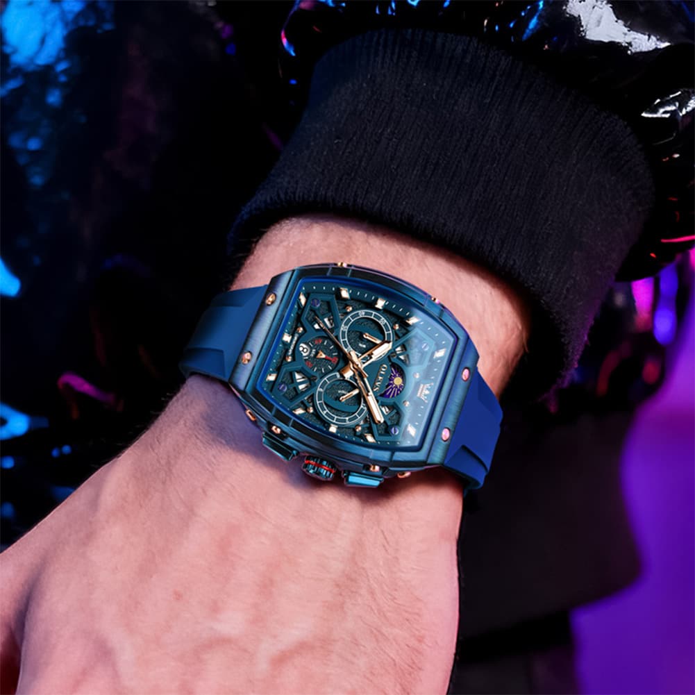 OLEVS The Maverick Tonneau Chronograph Watch