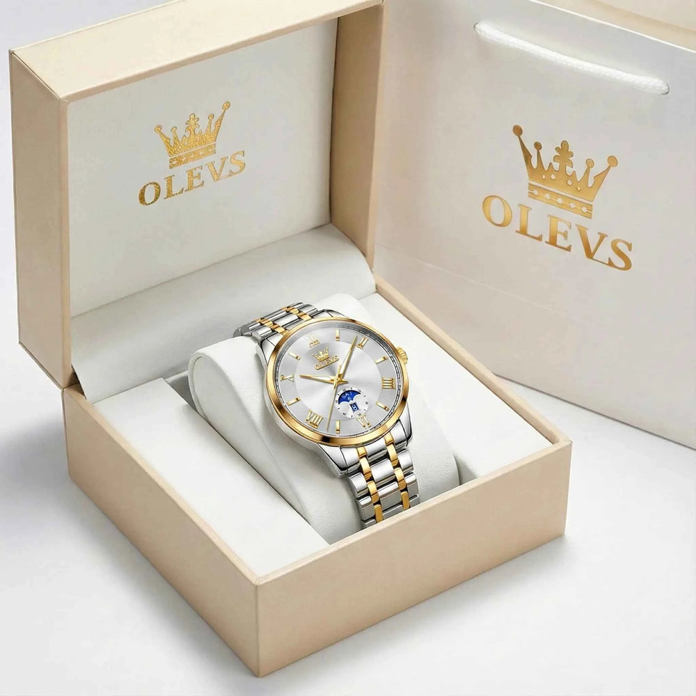 The Premier Business Quartz Watch | Sun & Moon Day-Date