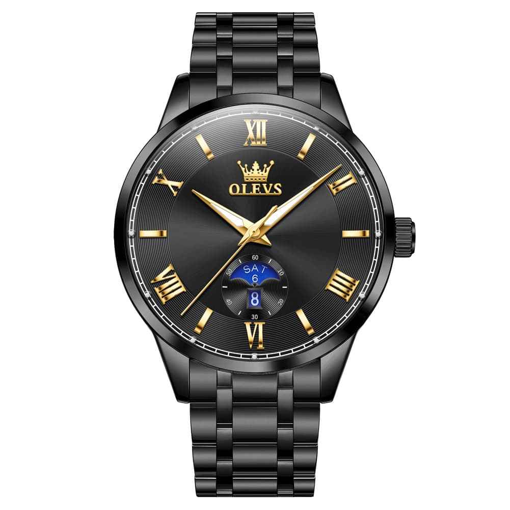 The Premier Business Quartz Watch | Sun & Moon Day-Date