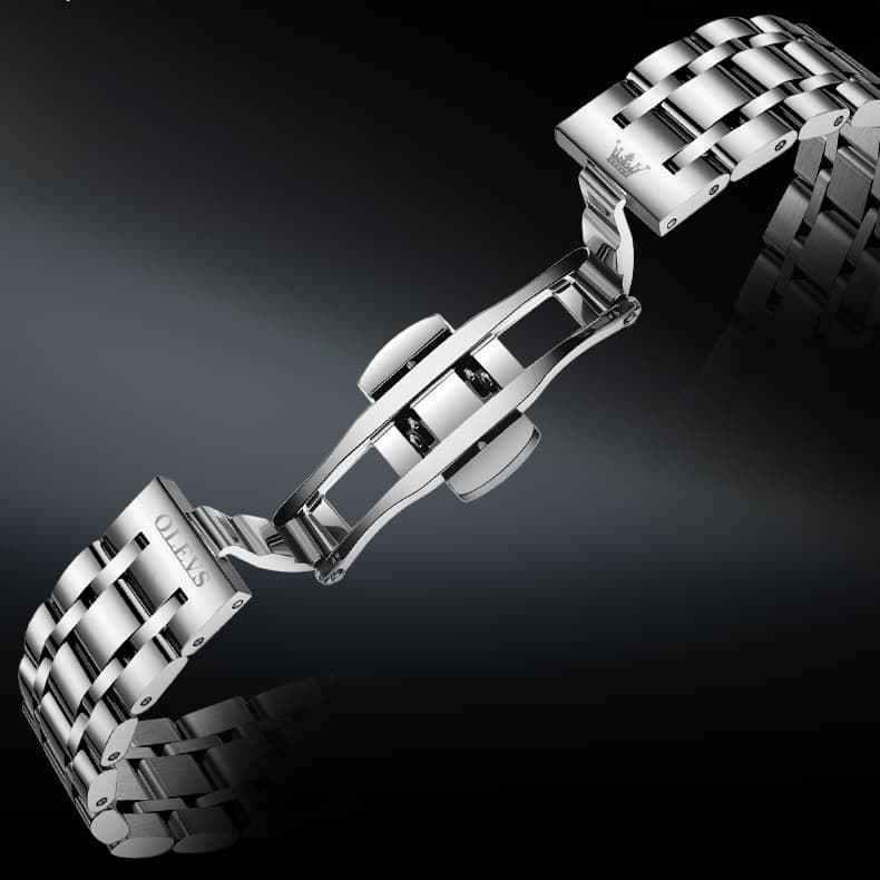 "The Prestige" Diamond Automatic Watch | High-Definition Flat Glass & Day-Date