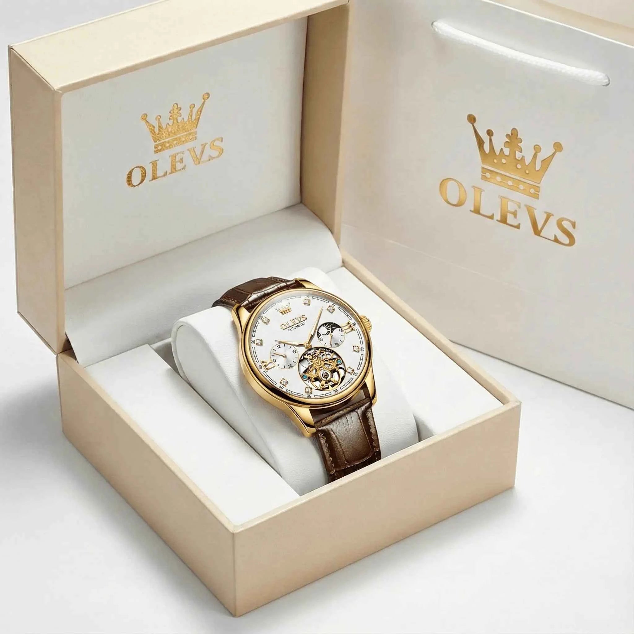 "The Regent" Diamond Automatic Watch | Dual Time & Celestial Dial