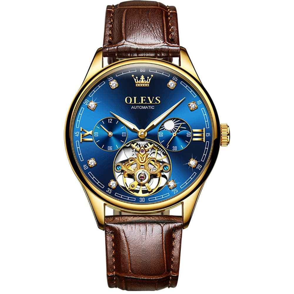 "The Regent" Diamond Automatic Watch | Dual Time & Celestial Dial