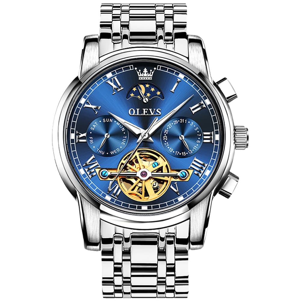 OLEVS "The Sovereign" Grand Complication Automatic Watch | Day-Date & Moon Phase