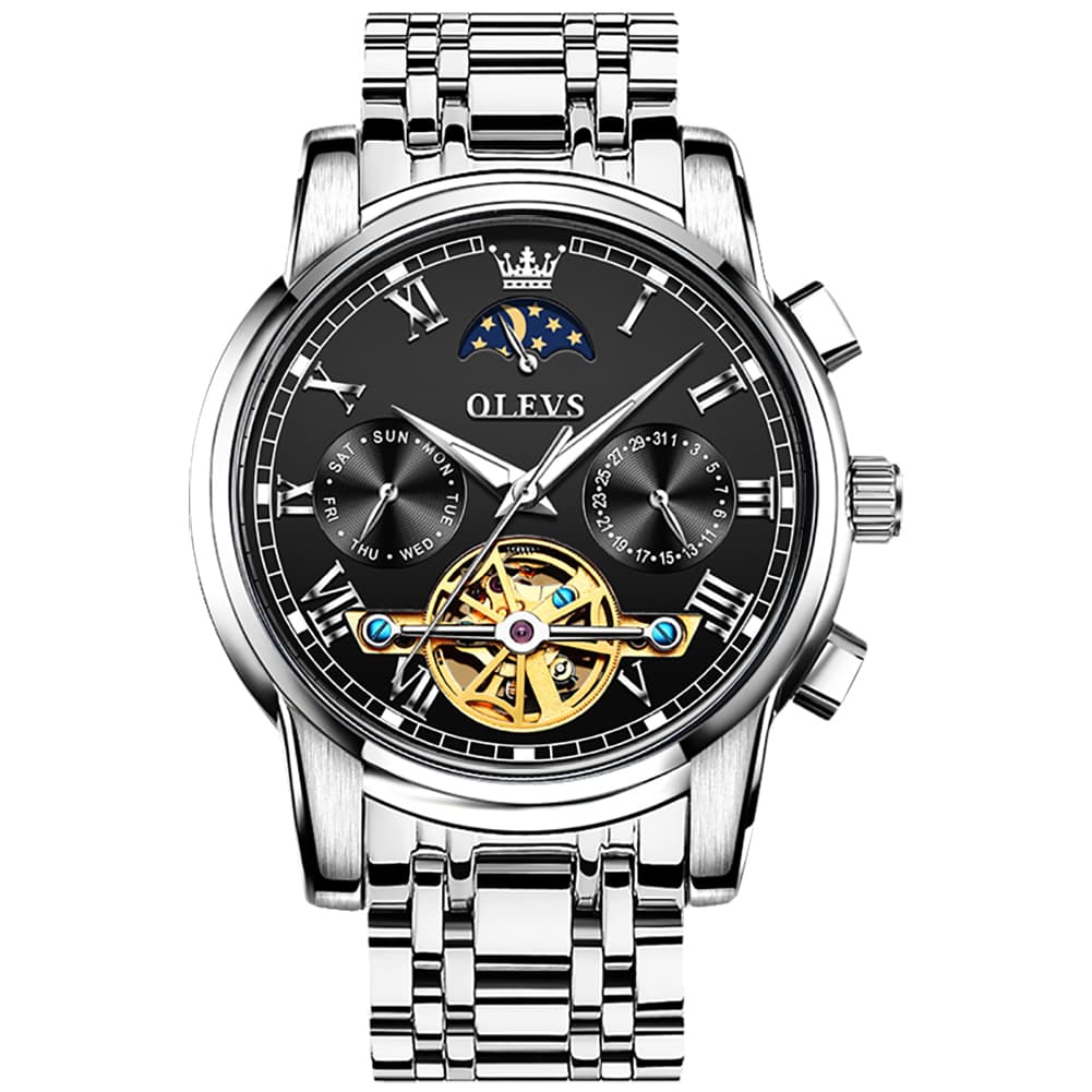 OLEVS "The Sovereign" Grand Complication Automatic Watch | Day-Date & Moon Phase