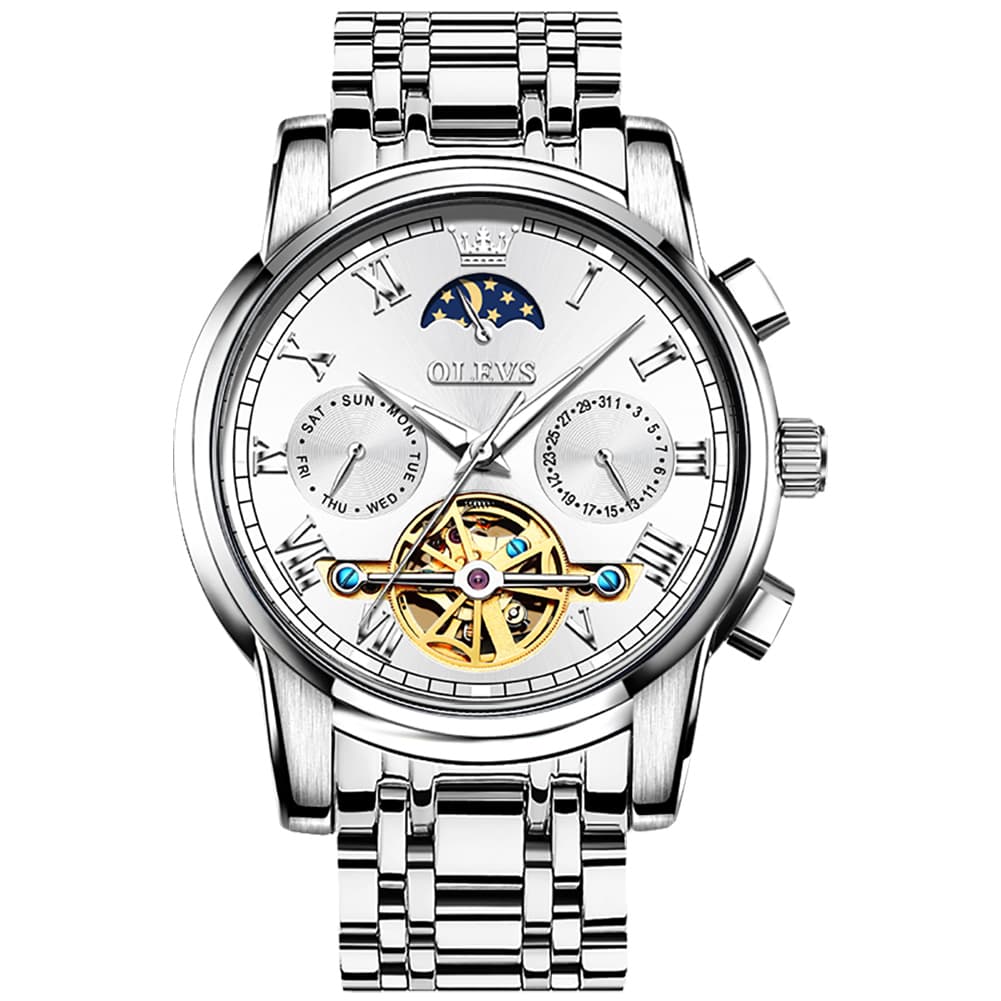 OLEVS "The Sovereign" Grand Complication Automatic Watch | Day-Date & Moon Phase