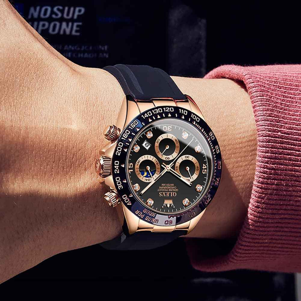 "The Speedster" Luxury Sport Chronograph | Silicone Strap & Racing Dial
