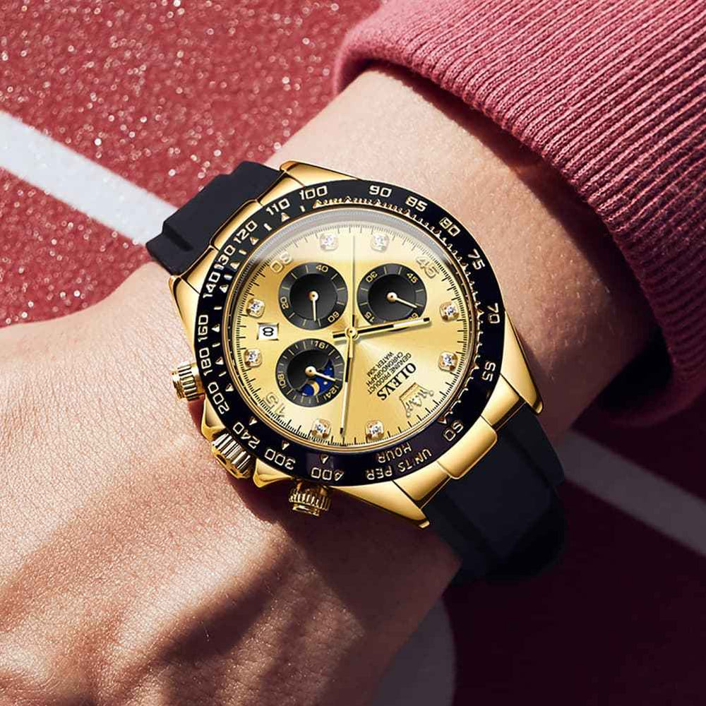 "The Speedster" Luxury Sport Chronograph | Silicone Strap & Racing Dial