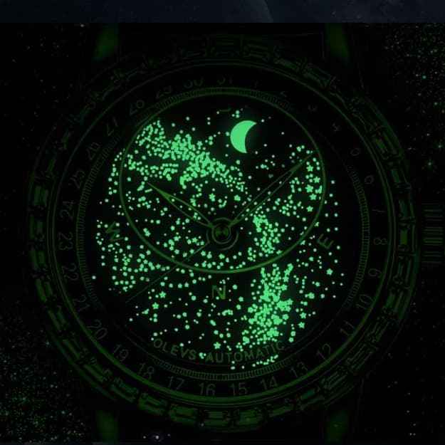 "The Starlight" Rotating Galaxy Automatic Watch | Crystal Bezel & Luminous Sky