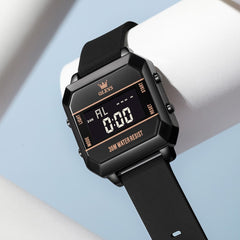 OLEVS 1103 Square Digital Streetwear Sport Watch for Men - AllBlack Watch | Olevs Watch Store
