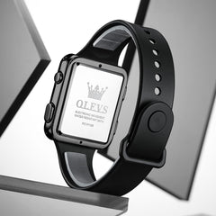OLEVS 1105 Sleek Retro Digital Sport Watch for Men - All Black Watch | Olevs Watch Store