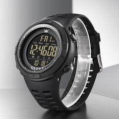 OLEVS 1109 Tactical Digital Sport Watch for Men - All Black Watch | Olevs Watch Store