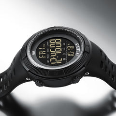 OLEVS 1109 Tactical Digital Sport Watch for Men - All Black Watch | Olevs Watch Store
