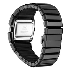 OLEVS 1112 Futuristic Cyber Cuff Digital Watch for Men - All Black Watch | Olevs Watch Store