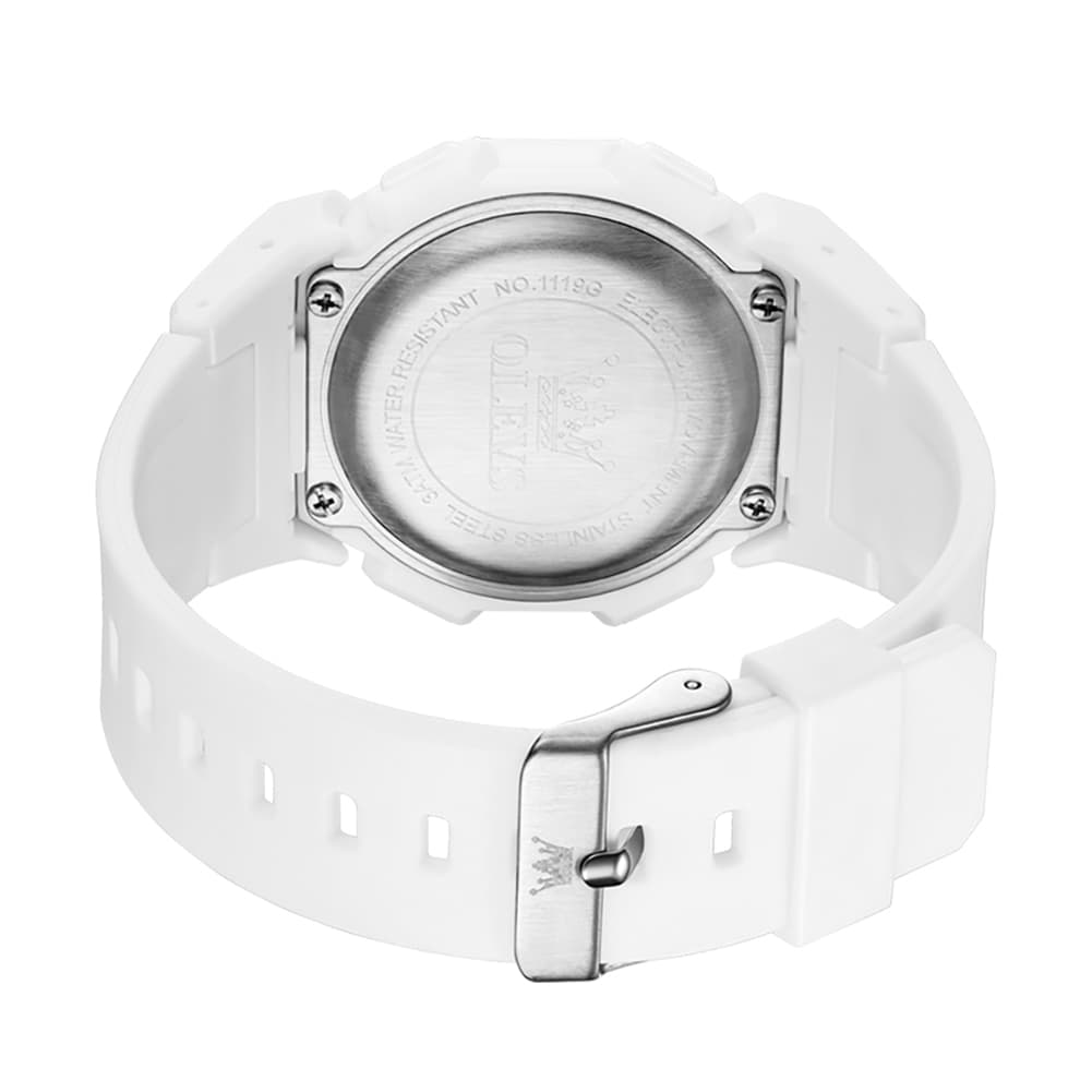 OLEVS 1119 Classic Retro Octagon Digital Sport Watch Unisex - All Black Watch | Olevs Watch Store
