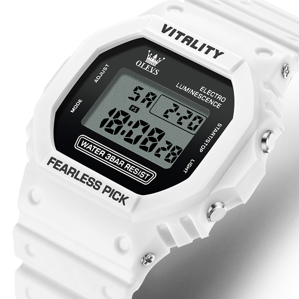 White digital display closeup - OLEVS 1122