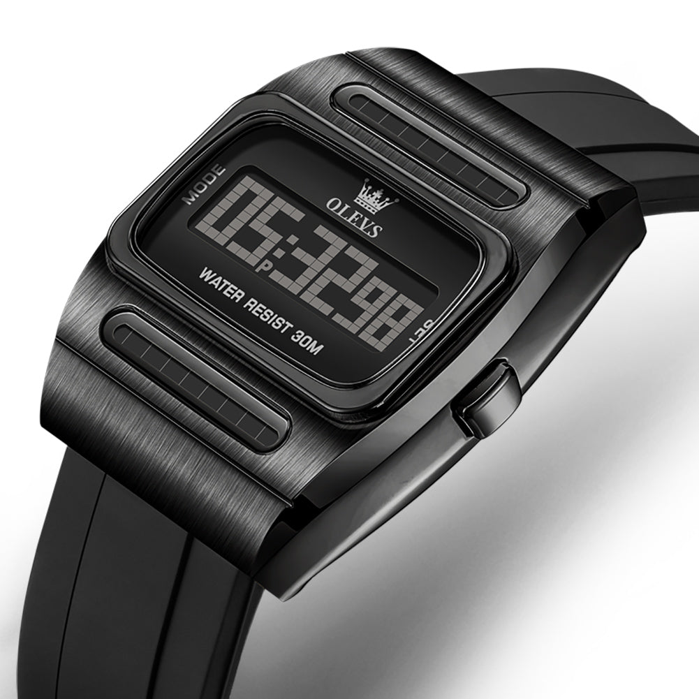 Digital display and solar panel detail - OLEVS 1125