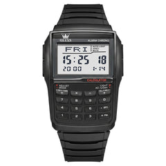 retro digital calculator watch view 2 - OLEVS 1126