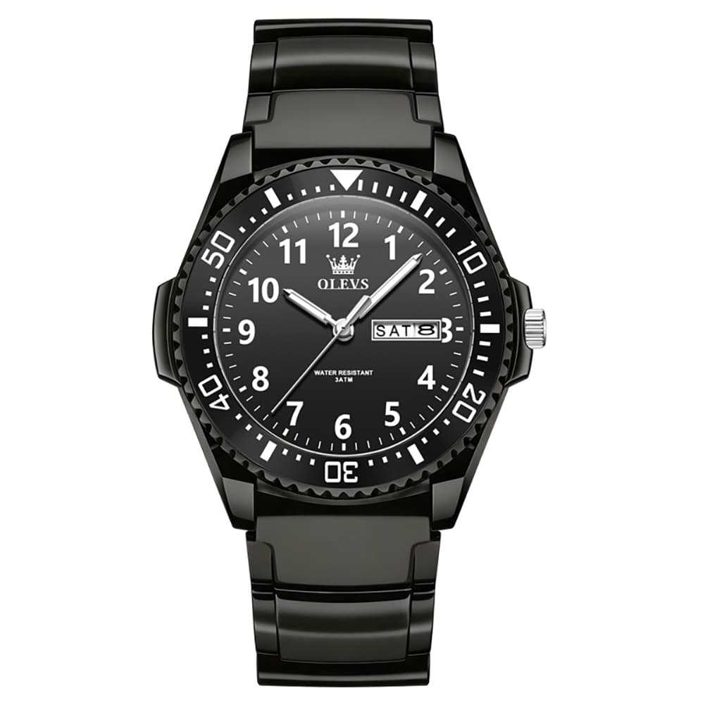 OLEVS 2703 Ultra Light Casual Sport Watch for Men Women - All Black Watch | Olevs Watch Store