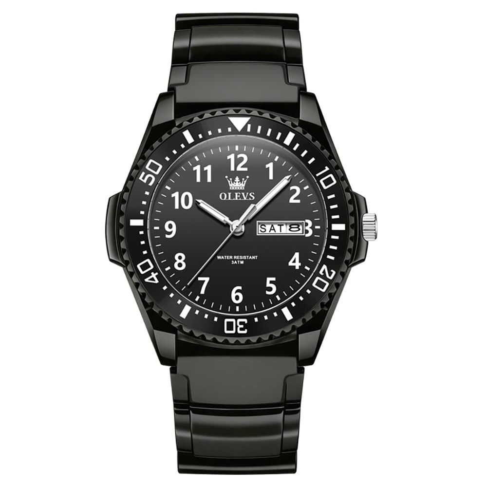 OLEVS 2703 Ultra Light Casual Sport Watch for Men Women - All Black Watch | Olevs Watch Store