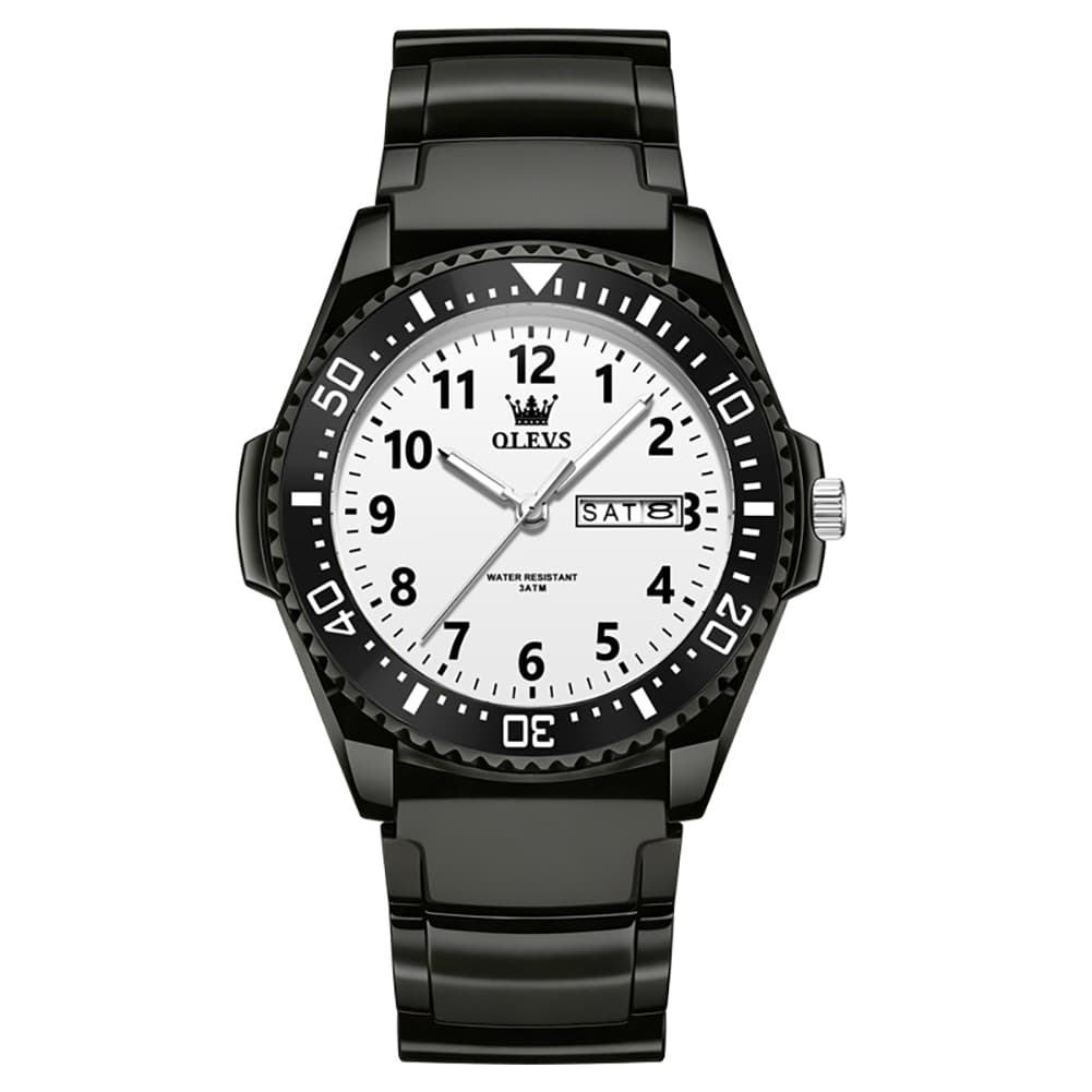 OLEVS 2703 Ultra Light Casual Sport Watch for Men Women - Black White Watch | Olevs Watch Store