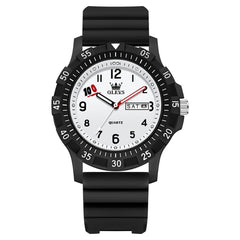 OLEVS 2705 Campus Good Luck Sport Watch for Youth Students - Black White Watch | Olevs Watch Store