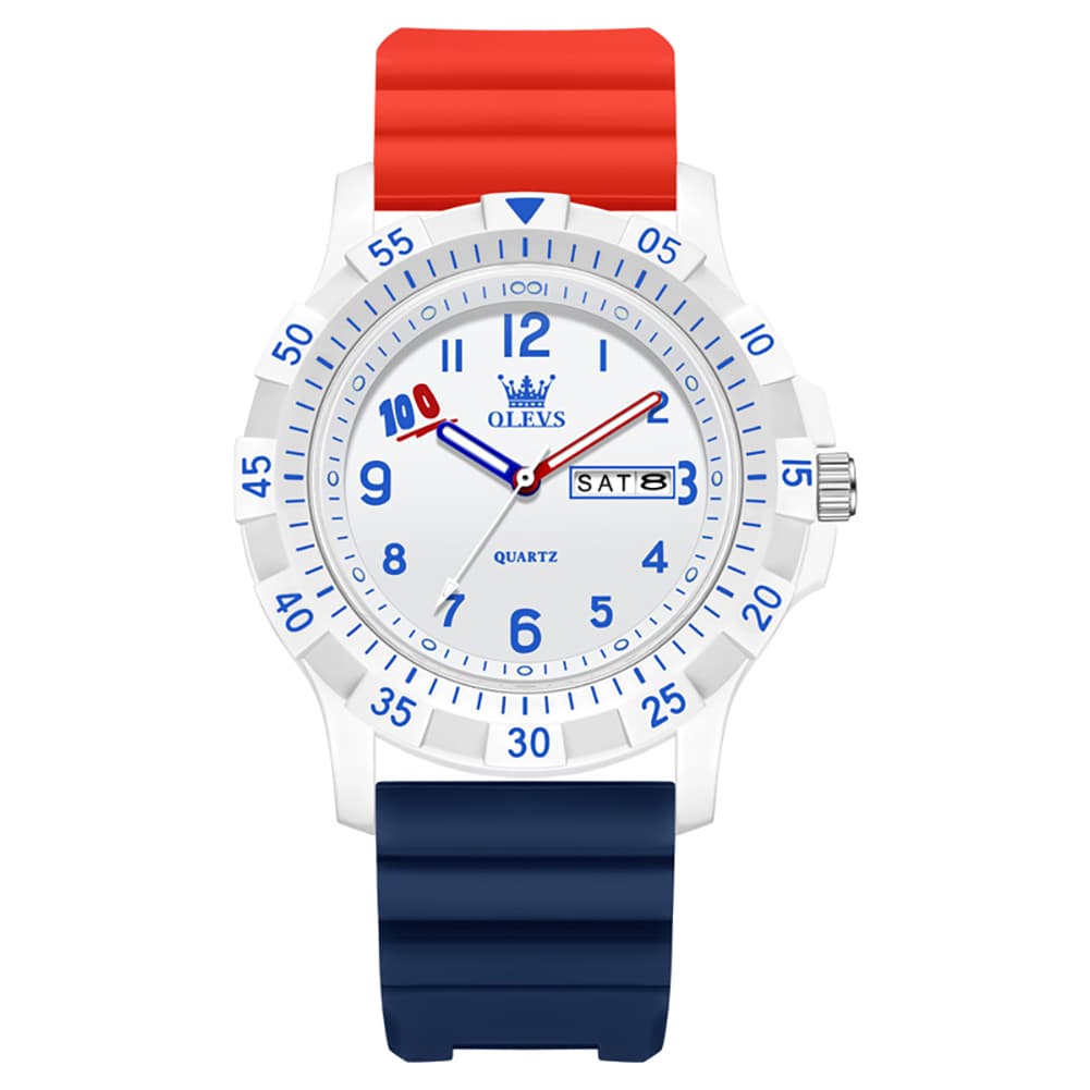 OLEVS 2705 Campus Good Luck Sport Watch for Youth Students - Patriot Blue Watch | Olevs Watch Store