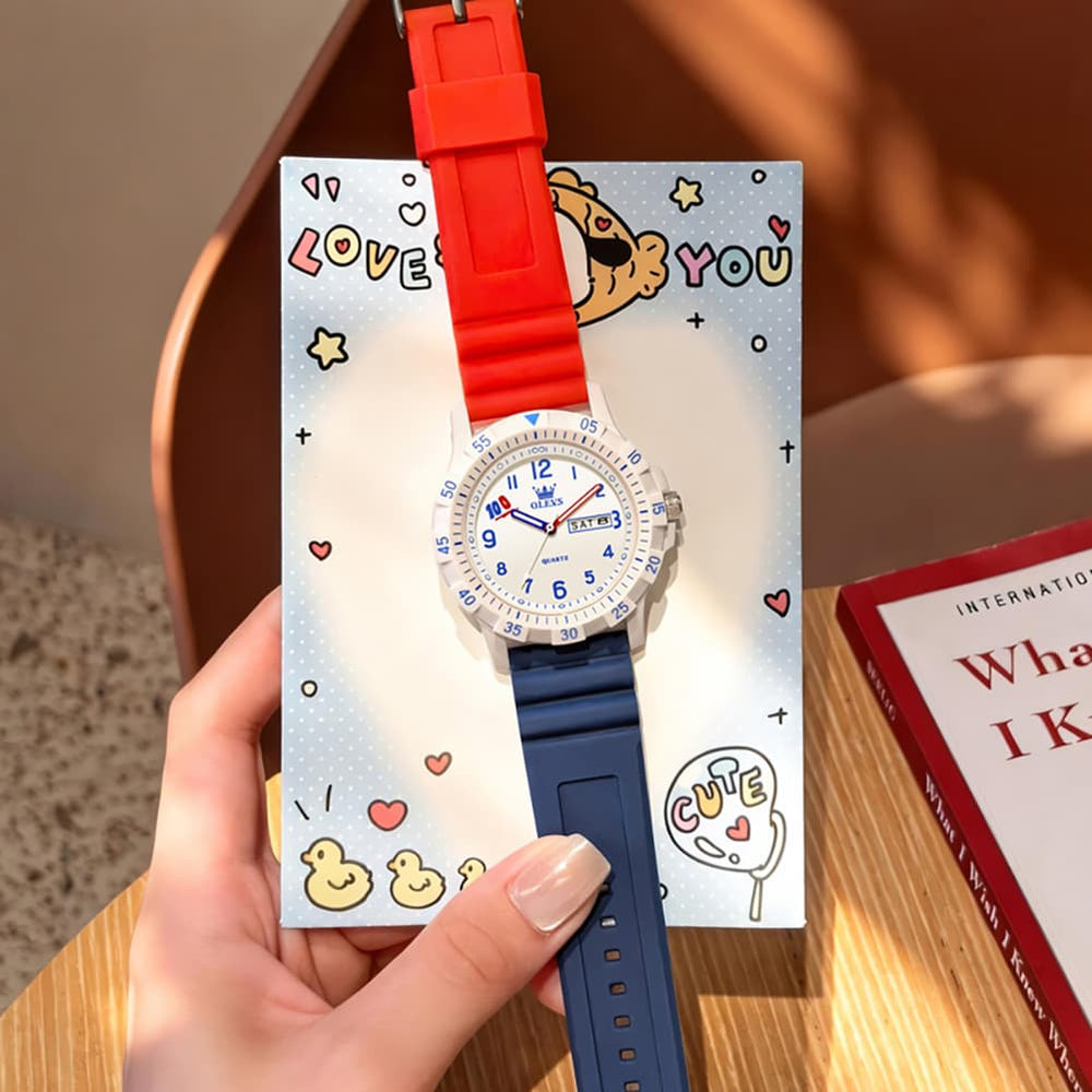 OLEVS 2705 Campus Good Luck Sport Watch for Youth Students - Patriot Blue Watch | Olevs Watch Store