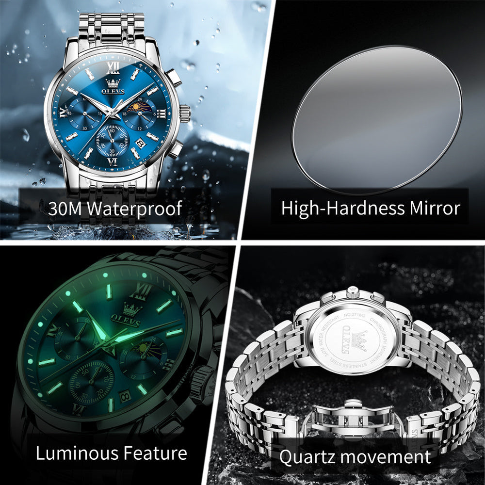 multifunction watch close detail - OLEVS 2718