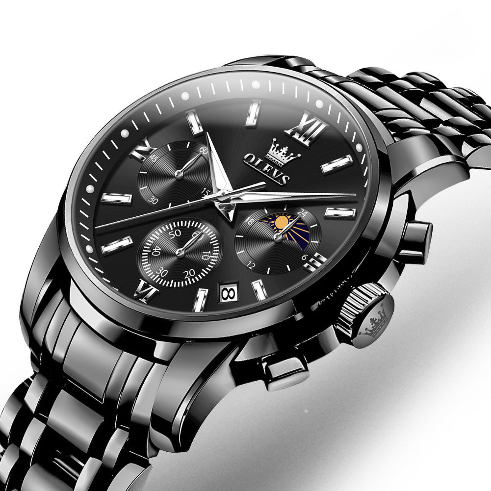 quartz watch side detail - OLEVS 2718