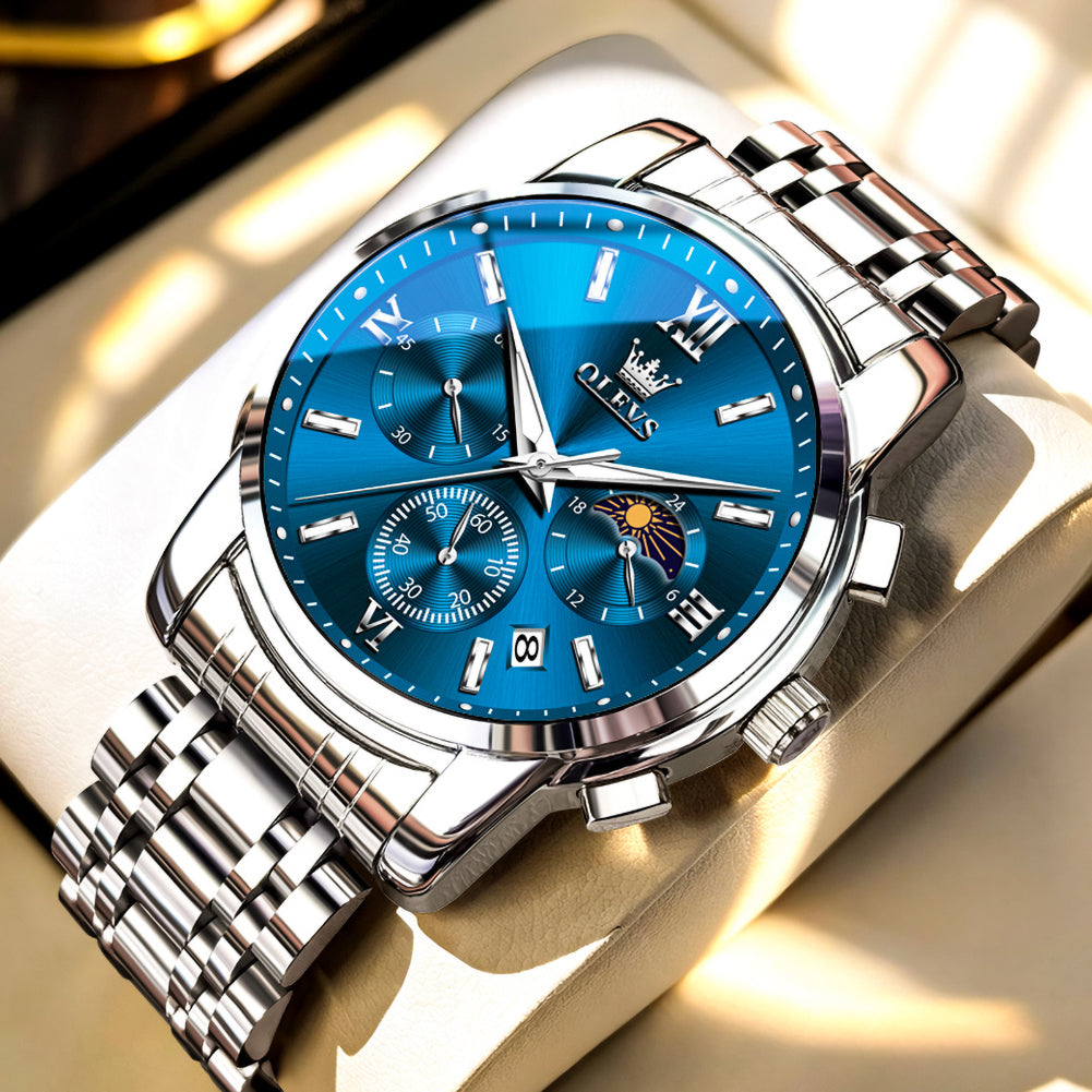 all black watch angle view - OLEVS 2718