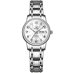 OLEVS 2891 Classic Digital Dial Couples Watch for Men Women - Silver White Watch | Olevs Watch Store