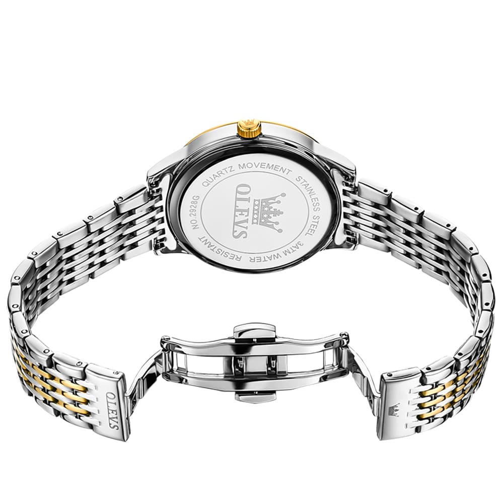 OLEVS 2928 Classic Day Date Mechanical Watch for Men - All Gold Watch | Olevs Watch Store