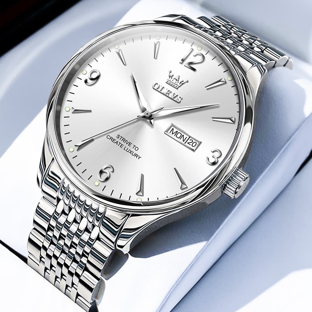 OLEVS 2928 Classic Day Date Mechanical Watch for Men - All Gold Watch | Olevs Watch Store