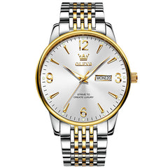 OLEVS 2928 Classic Day Date Mechanical Watch for Men - Two-Tone Watch | Olevs Watch Store