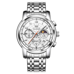 OLEVS 2983 Youthful Chronograph Quartz Watch for Men - Silver White Watch | Olevs Watch Store
