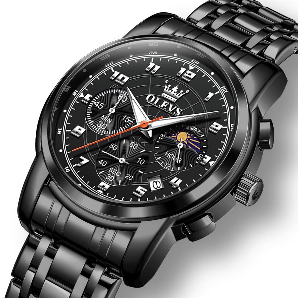 OLEVS 2983 Youthful Chronograph Quartz Watch for Men - Two Tone Blue Watch | Olevs Watch Store