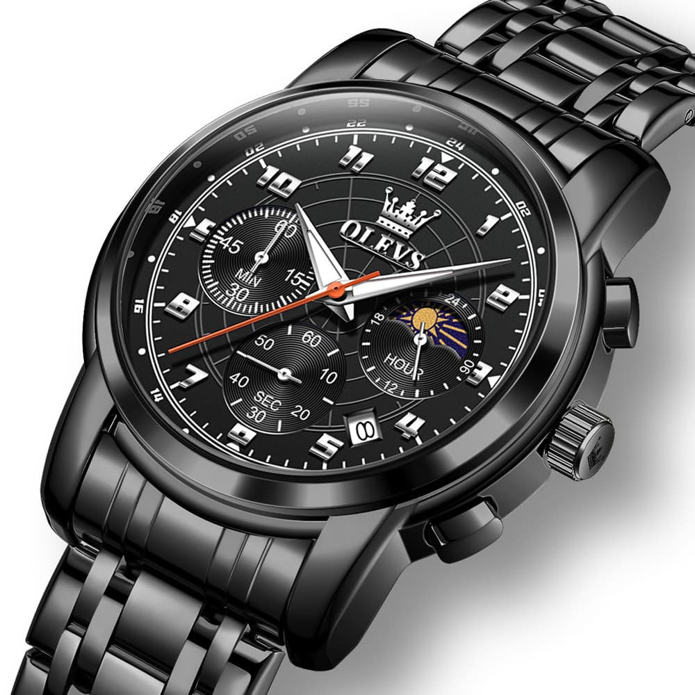 OLEVS 2983 Youthful Chronograph Quartz Watch for Men - Two Tone Blue Watch | Olevs Watch Store