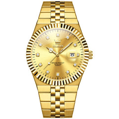OLEVS 2989 Steel Luminous Dress Watch for Men - All Gold Watch | Olevs Watch Store