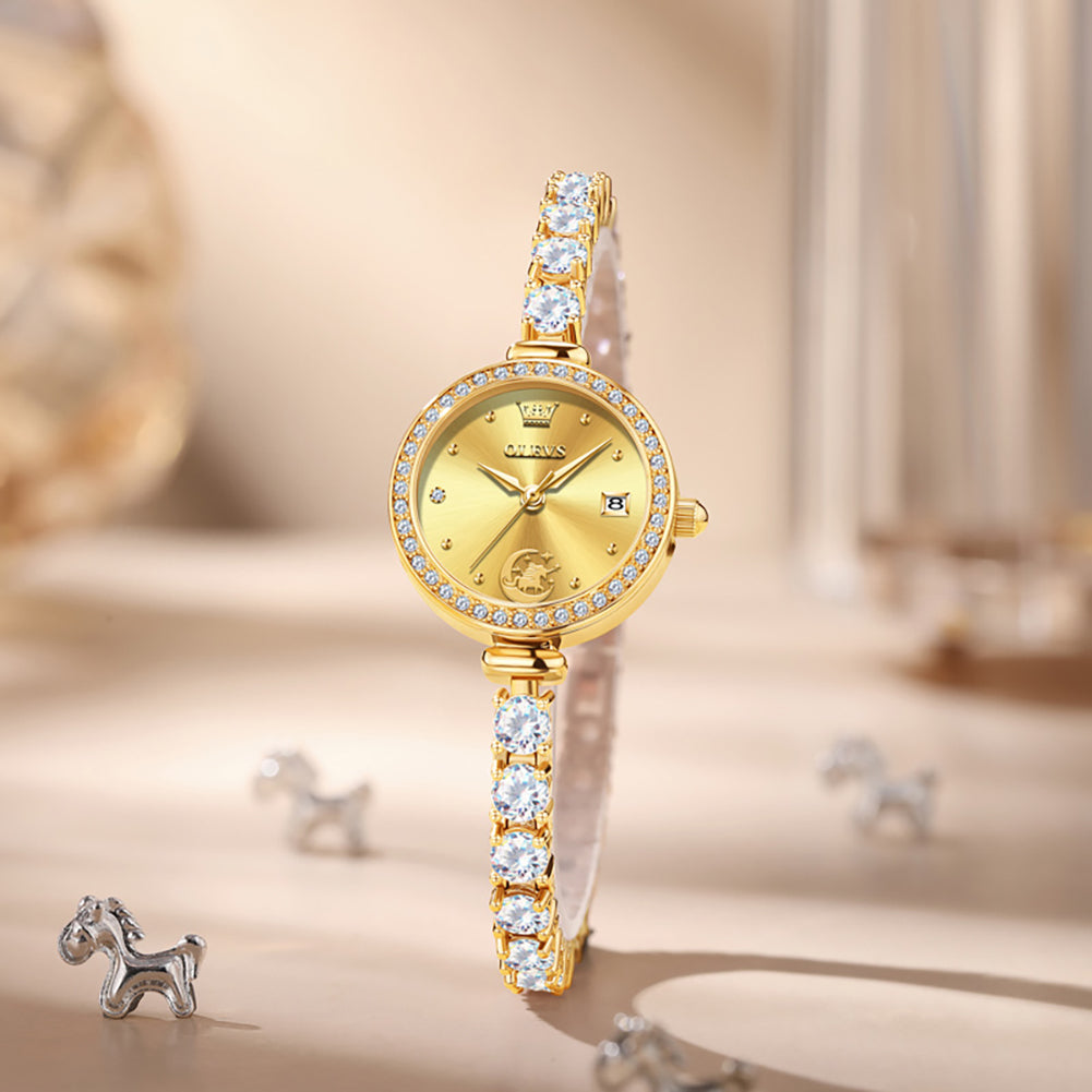 unicorn crystal bracelet quartz watch product view 8 - OLEVS 2998