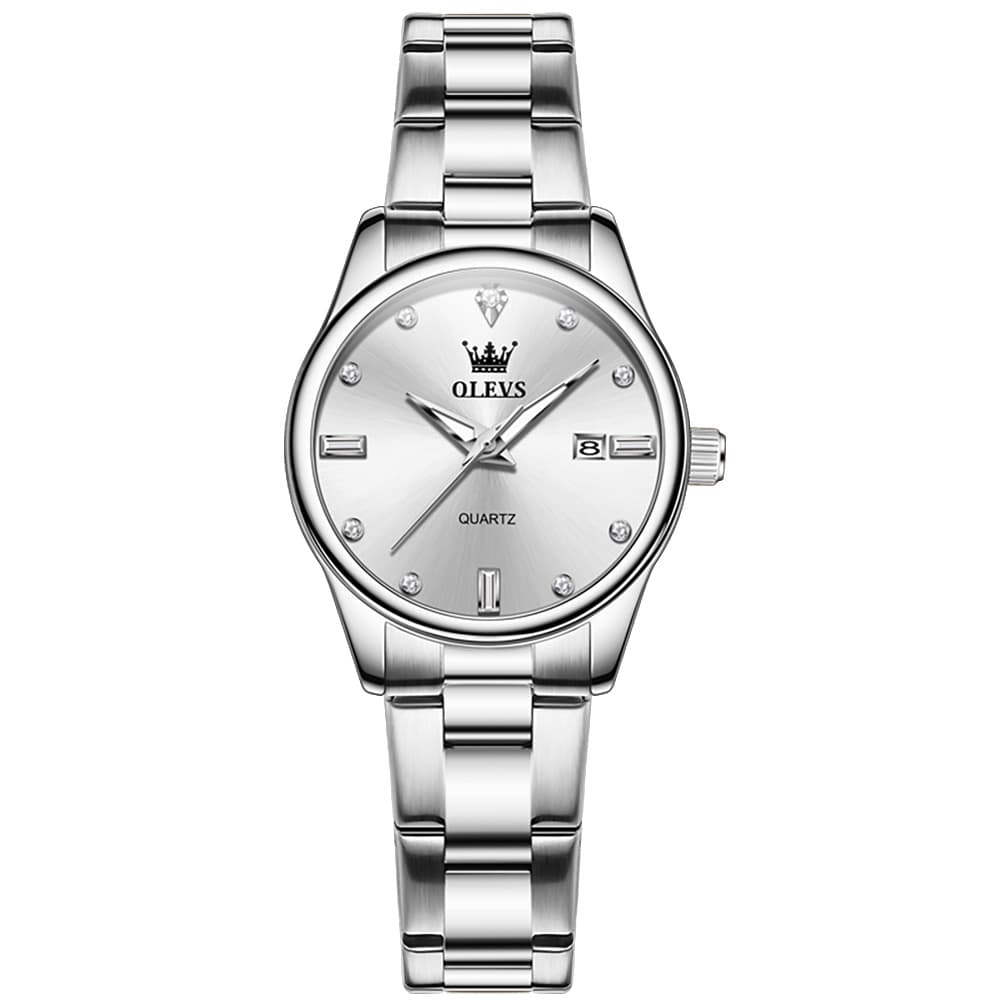 OLEVS 3621NS Minimalist Diamond Quartz Steel Watch for Women - All Gold Watch | Olevs Watch Store