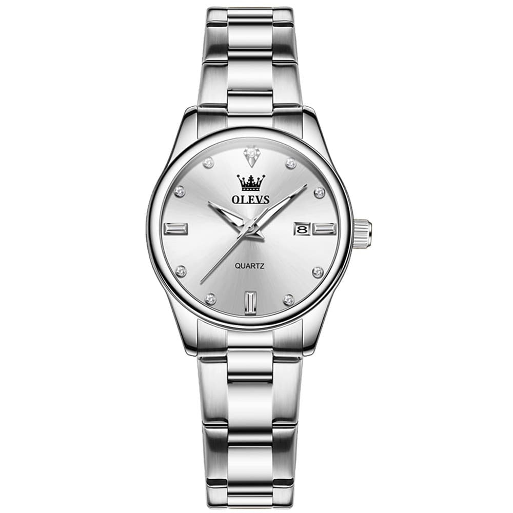 OLEVS 3621NS Minimalist Diamond Quartz Steel Watch for Women - All Gold Watch | Olevs Watch Store
