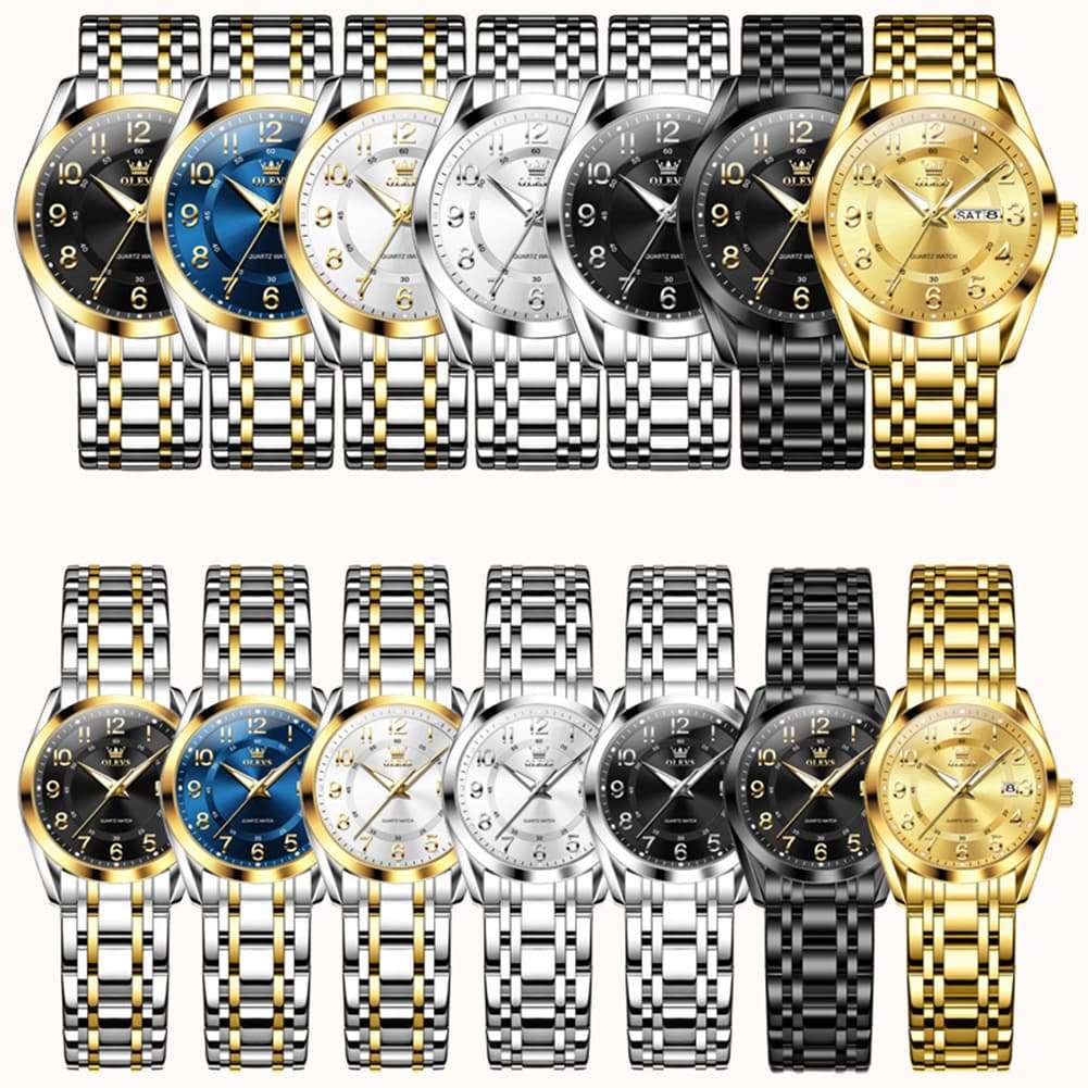 OLEVS 3666 Quartz Luminous Matching Watches For Couples